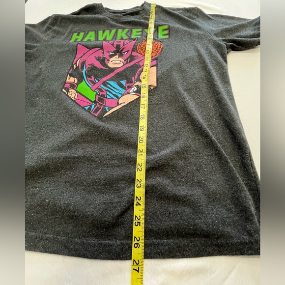 Marvel Men's Dark Gray Neon Hawkeye Graphic T-Shirt, sz MD - Picture 7 of 8